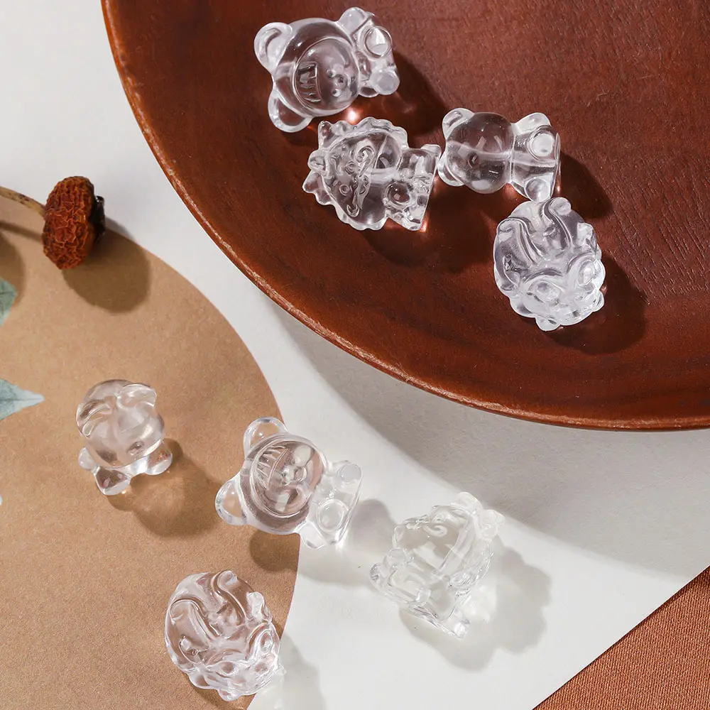 Sıcak satış temizle kuvars sevimli mini kristal hayvanlar kristal oyma kristal hediye için.