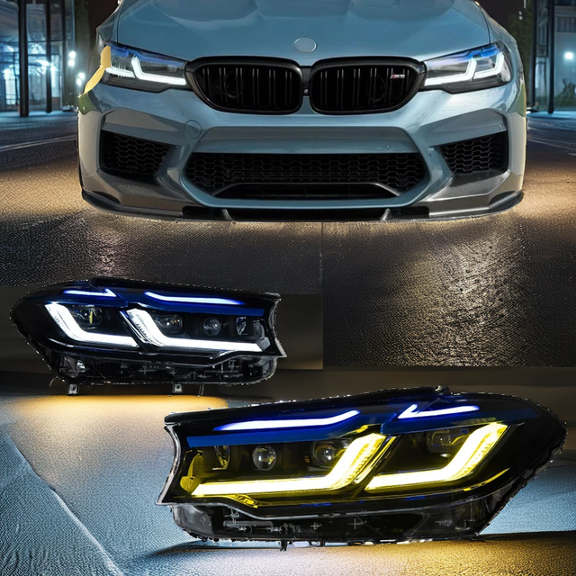Suitable for For 5 Series G30 2017-2022 G38 LCI Style 6000K LED DRL Turn Signal Light Projector Headlights New Auto Accessories