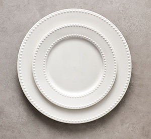 Assiettes en Porcelaine Fine à Double Perle, Élégance Intemporelle, pour une Vie Raffinée, Vente Directe Usine, Céramiques en Porcelaine - Product Image 1