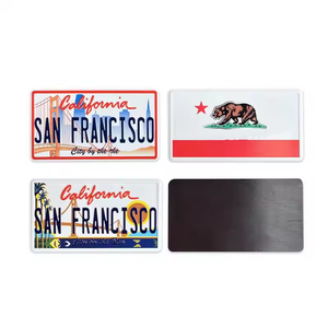 Sản Phẩm Mới Chất Lượng Cao In Logo Lưu Niệm Dập Nổi USA Nhôm Giấy Phép Tấm Tùy Chỉnh Kim Loại Ảnh 3D Kim Loại Tủ Lạnh Nam Châm - Product Image 4