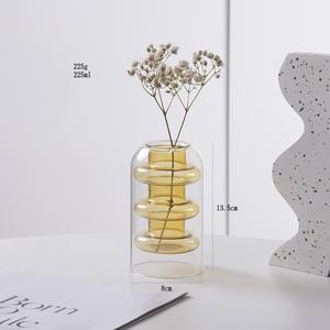 शादी की पार्टी के लिए नए उत्पाद लक्जरी खाली रंगीन बोरोसिलिकेट ग्लास क्रिस्टल वेस - Product Image 3