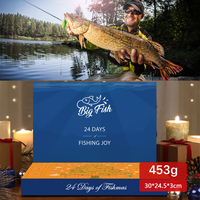 MAXSEN Coffret Cadeau de 24 leurres de Noël : Spinner, Cuillère, Minnow, Crankbait, Popper, VIB, Leurre Grenouille, Spinnerbait – Kit de Pêche pour Achigan, Truite, Brochet