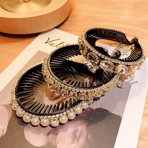 Pinza de Pelo con Perlas y Diamantes de Imitación de Lujo, Moda 2022, para Moños, Cola de Caballo, Pasador, Accesorios para el Cabello - Product Image 5