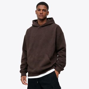 Custom Heavyweight Zip Up Hoodie Cotton Fleece Solid Color Regular Fit Logo Print Design Premium Men Hoodie - Product Image 2