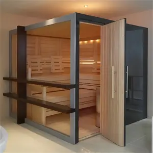Infrarot-Sauna und Dampf kombinierter Raum für 4 Personen im Inneren