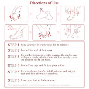 Mascarilla Exfoliante para Pies BREYLEE de Fresa, Mascarilla Exfoliante para Pies de Larga Duración - Product Image 5