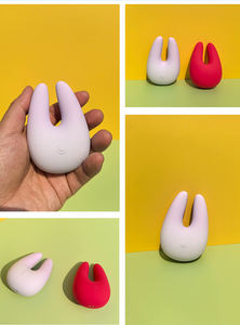 Vibromasseur double lapin à 10 fréquences pour femmes, massage des seins, forte vibration, stimulation clitoridienne, silicone liquide, jouet sexuel pour adultes - Product Image 4