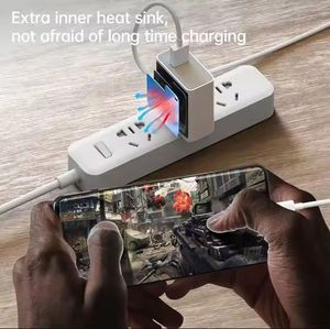 อะแดปเตอร์ชาร์จไฟติดผนัง 120W แบบ US/EU พร้อมสายชาร์จเร็ว 6A - Product Image 6