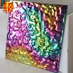 <span class=keywords><strong>Faux</strong></span> dalle en métal couleur <span class=keywords><strong>plafond</strong></span> en acier inoxydable miroir ondulation carreaux 3d panneau pour la décoration de <span class=keywords><strong>plafond</strong></span> - Product Image 3