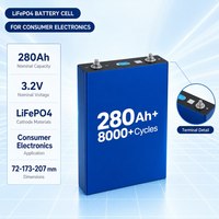 Sel Baterai Prisma LiFePO4 280Ah Daya Tahan Siklus Tinggi untuk Penyimpanan Energi Surya Rumah Tangga dan Penggunaan Penanganan Listrik Grosir