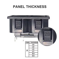 Prise de courant industrielle PDU IEC C13 C14 C15 C16 C17 C19 C20 2 prises auto-terrestres 15A 250V à clipser