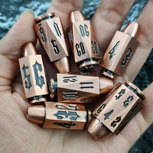 Dados poliédricos con cabeza de bala Retro para juegos DND, un elegante accesorio de juego de rol de escritorio, mazmorras y dragones - Product Image 2