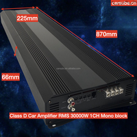 Amplificateur de subwoofer de voiture 30K Brazilian 1 Ohm, RMS 30000W, 1 canal monobloc, crête 60000W, amplificateur de voiture pleine gamme classe D