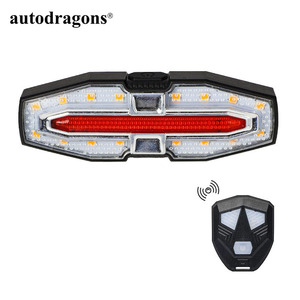 Feu arrière de vélo solaire à LED avec télécommande sans fil, étanche, 5 modes, rechargeable par USB pour la conduite nocturne - Product Image 3