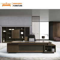 Ensemble de table et de chaise de bureau, table en forme de L pour PDG, bureau exécutif, mobilier de bureau informatique, bureau de direction en mélamine de luxe