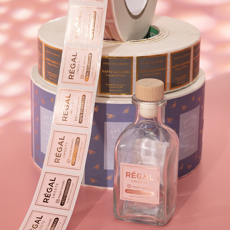 Custom Printed Durable Waterproof Vinyl Self-adhesive Labels for Luxury Perfume Packaging