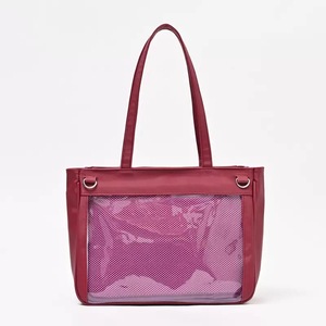 Sac de shopping de grande capacité, simple, japonais <span class=keywords><strong>et</strong></span> coréen, mignon, transparent, petit, frais, durable, avec logo personnalisé - Product Image 3