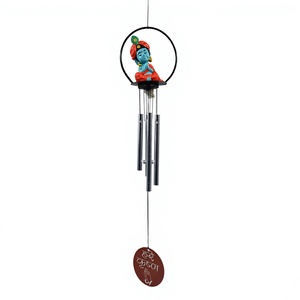 Campana de Viento Krishna Bhakti Bansidhar de 90 mm, Material PVC/ABS, Campana Decorativa Colgante, Decoración Espiritual Feng Shui para el Hogar y la Oficina, Regalo - Product Image 3
