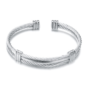 Stainless Steel Braided <b>Bracelet</b> 10mm Two-Tone Electroplated <b>Copper</b> Unisex Fashion Jewelry - Product Image 2