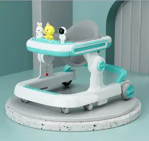 Frische Mode Farbe Baby multifunktion ale Walker mit Spielzeug platte/tragbare Baby Walker mit leisen Rad Falten für Babys