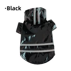 नए डिजाइन ग्रीष्मकालीन आउटडोर परिधान वर्षा जैकेट पु चिंतनशील पट्टी वाटरप्रूफ कुत्ते हुडी रेनकोट - Product Image 6