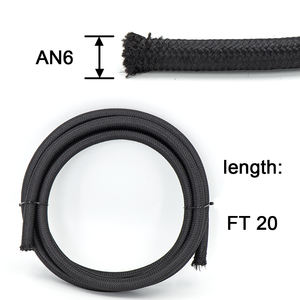 Лидер продаж, плетеный шланг для масла из нержавеющей стали 20 футов + AN6/AN8/AN10, адаптер для фиксации конец шланга, комплект масляного шланга с зажимом - Product Image 5