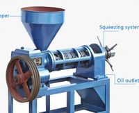 Presse à vis B130 pour l'extraction d'huile de coprah, de palmiste et de graines de lin, équipement fourni 380V CE