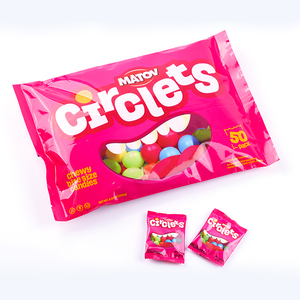 Vendita calda <span class=keywords><strong>rosa</strong></span> confezionato gommoso Dulces <span class=keywords><strong>caramelle</strong></span> da masticare soffiato di frutta aromatizzato Vegan cerchietti Halal per bambini all'ingrosso - Product Image 2