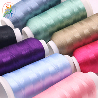 Benang Jahit Bordir Hongqiao 75d/2 Filament Dyed 100% Poliester Tahan Bahan Kimia