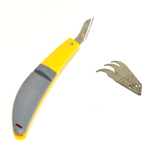 Cuchillo de hoja de gancho de seguridad retráctil para corte acrílico Acero de alto carbono duradero - Product Image 4
