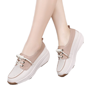 Chaussures compensées d'été multicolores grande taille pour femmes, confortables, à enfiler, plateforme épaisse, souples, sans augmentation de la hauteur - Product Image 1