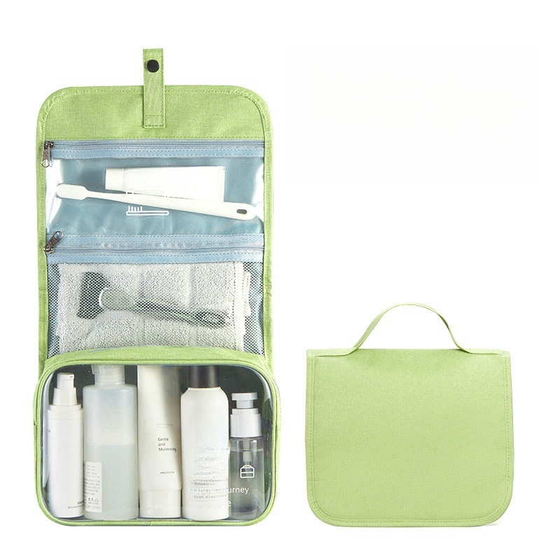 Trousse de toilette de voyage suspendue portable résistante à l'eau Sacs cosmétiques de voyage en polyester de grande capacité avec logo personnalisé