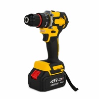 Kit perceuse-visseuse sans fil légère Dollar Saver avec 2 batteries, chargeur et mallette à outils pour montage mural de téléviseur