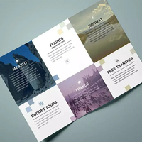 Service d'impression OEM A2 A3 A4 A5 A6 Flyers pliants personnalisés Brochure manuelle Brochure à trois volets pour les entreprises
