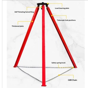 Treuil de levage télescopique <span class=keywords><strong>avec</strong></span> cadre en fer, capacité de 1 à 5 tonnes, hauteur de levage de 1 à 4 m, suspension mobile - Product Image 2