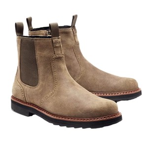 Wholesale Men's Winter Mid-Calf Height Increasing Chelsea Boots Slip-On <b>Ankle</b> PU Resistant Breathable Rubber Outsole Motorcycle - Product Image 6