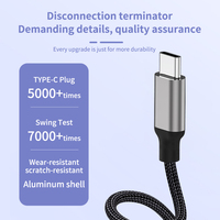 Convertisseur de prise audio DAC en nylon tressé Adaptateur audio numérique en métal de type C vers adaptateur USB-C/auxiliaire de 3.5mm