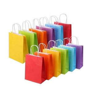 Petit sac cadeau en papier kraft blanc à emporter pour les friandises - Product Image 1