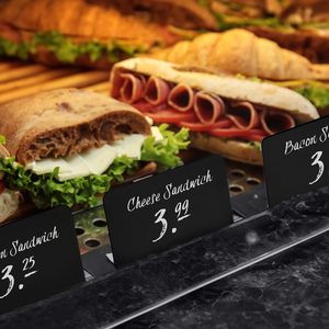 <span class=keywords><strong>Mini</strong></span> carteles de pizarra, mesa de forma simple y fácil, tablero de exhibición de pizarra, <span class=keywords><strong>pizarras</strong></span> borrables <span class=keywords><strong>para</strong></span> exhibición de alimentos - Product Image 4