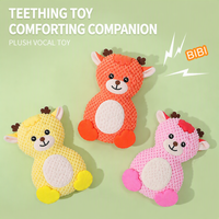 Jouets pour chiens en TPR résistant aux morsures, anneaux à mâcher pour chiots, jouets pour soulager l'ennui et l'entraînement, poupées en peluche qui couinent