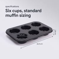 GEMHYE Ensemble de moules à muffins ronds en acier au carbone résistant à la chaleur, 4, 6 ou 12 cavités, antiadhésifs, écologiques, jetables et durables