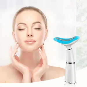 2021 Haut verjüngung LED-Frequenz Gesichts maschine Photonen therapie Anti-Aging-Nacken lifting gerät Smart Neck Massager
