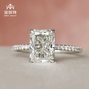 18k White Gold Diamond Wedding Ring 2 Carat Solitaire Diamond Ring Lab Grown Diamond Jewelry Rings