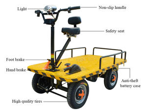 Vehículo <span class=keywords><strong>de</strong></span> <span class=keywords><strong>Transporte</strong></span> Eléctrico SW <span class=keywords><strong>de</strong></span> Cuatro Ruedas con Reversa, Tipo Burro, con Batería <span class=keywords><strong>de</strong></span> Litio, Empujable Manualmente, Plataforma Plana <span class=keywords><strong>de</strong></span> Acero para Construcción - Product Image 3