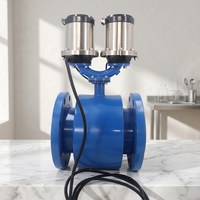 Débitmètre de batterie 3G 4G avec carte GSM GPRS pour eau potable et eaux usées, transmission sans fil à distance, électromagnétique, en acier inoxydable, haute performance pour fluides