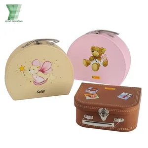 Luxury Irregular Small Gift Carrying Box Children Stuffed Doll Packaging Suitcase Shaped Gift Box with Handle