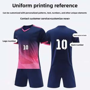 कस्टम पेशेवर गेम फुटबॉल वर्दी सबलिमिनेशन लोगो डिजाइन लुभावनी त्वरित शुष्क 100% पॉलिएस्टर वी-गर्दन शॉर्ट्स - Product Image 2