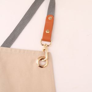 Tabliers en coton Tabliers artiste café boutique serveur avec grandes poches <span class=keywords><strong>Tablier</strong></span> de <span class=keywords><strong>robe</strong></span> coréenne douce - Product Image 6