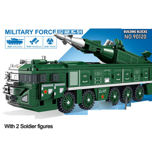 รถคอมแบตทหารของเล่นก่อสร้างขีปนาวุธนิวเคลียร์ปืนครกเซอร์รถบรรทุกอิฐกองทัพอากาศ465 + ชิ้น - Product Image 3