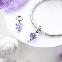 MULA Vente en gros Pendentif Serpent Mystique en Argent Sterling 925, Pendentifs et Breloques Raffinés avec Zircon pour Femmes, Bijoux Cadeau pour Fête d'Enfants